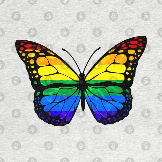 Rainbow Butterfly by TheQueerPotato